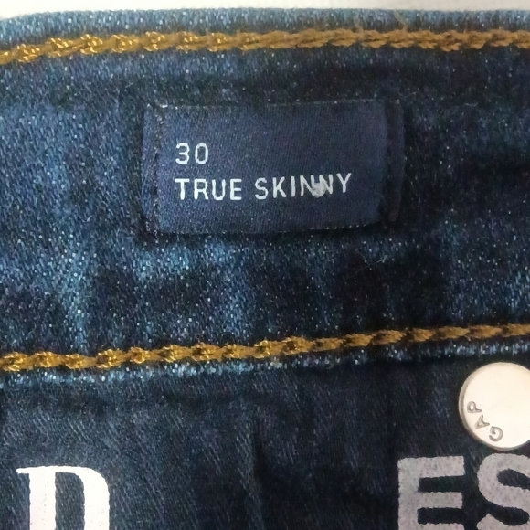 Gap Denim True Skinny Stretch Jeans Blue Indigo High Rise 30 - Picture 9 of 11